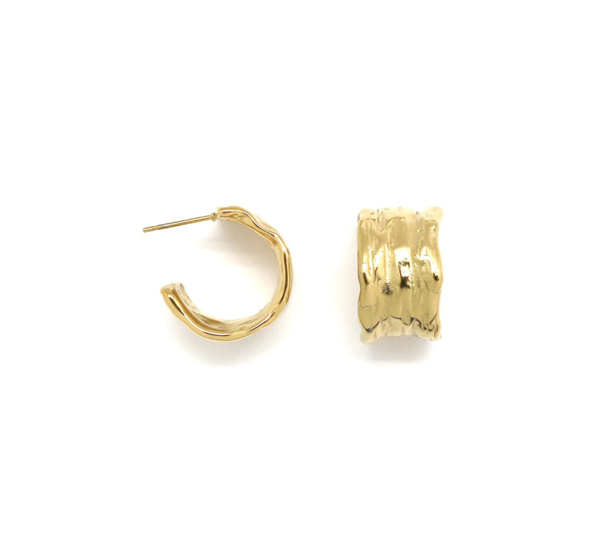 Gold Wavy Earrings