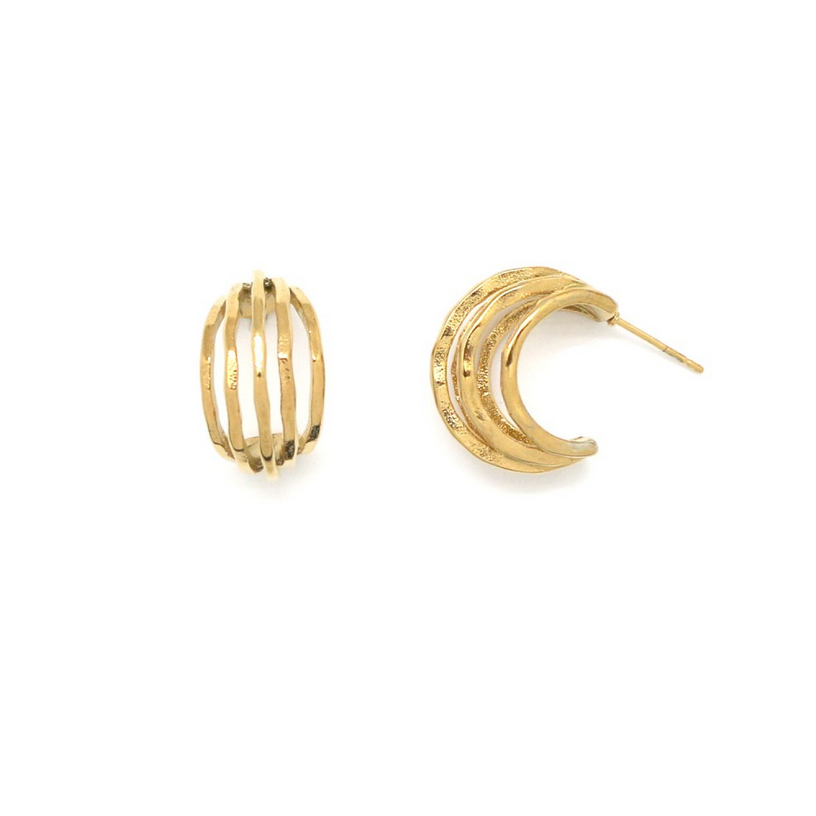 Sparkling Wave Hoops